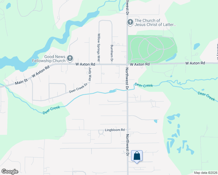 map of restaurants, bars, coffee shops, grocery stores, and more near 1147 Deer Creek Lane in Bellingham