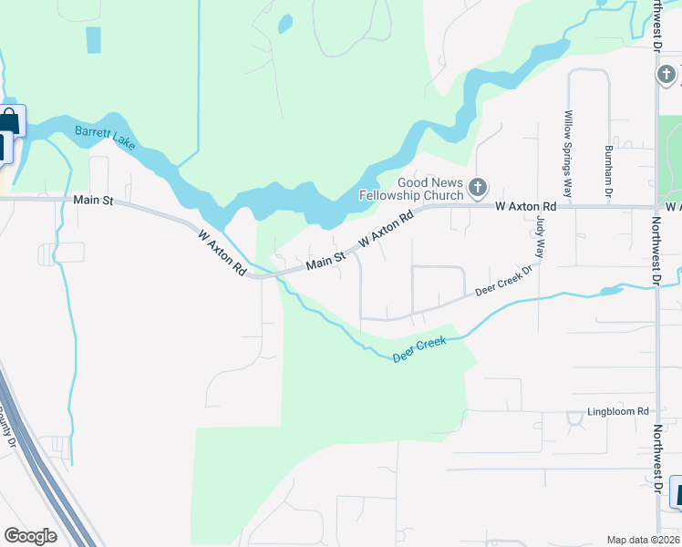 map of restaurants, bars, coffee shops, grocery stores, and more near 1371 West Axton Road in Ferndale
