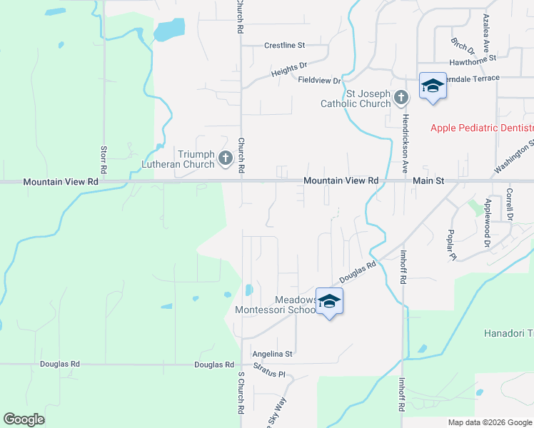 map of restaurants, bars, coffee shops, grocery stores, and more near 5674 Meadow View Court in Ferndale