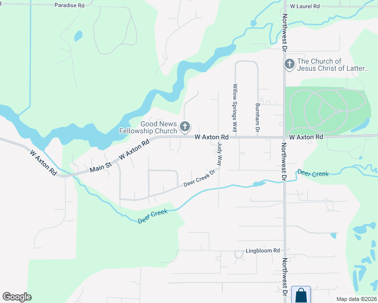 map of restaurants, bars, coffee shops, grocery stores, and more near 1237 West Axton Road in Ferndale