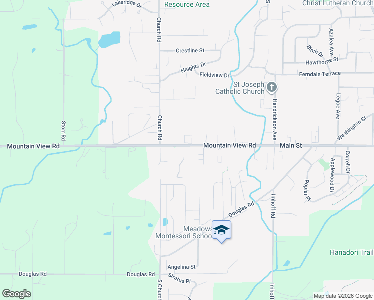 map of restaurants, bars, coffee shops, grocery stores, and more near 5674 Meadow View Court in Ferndale