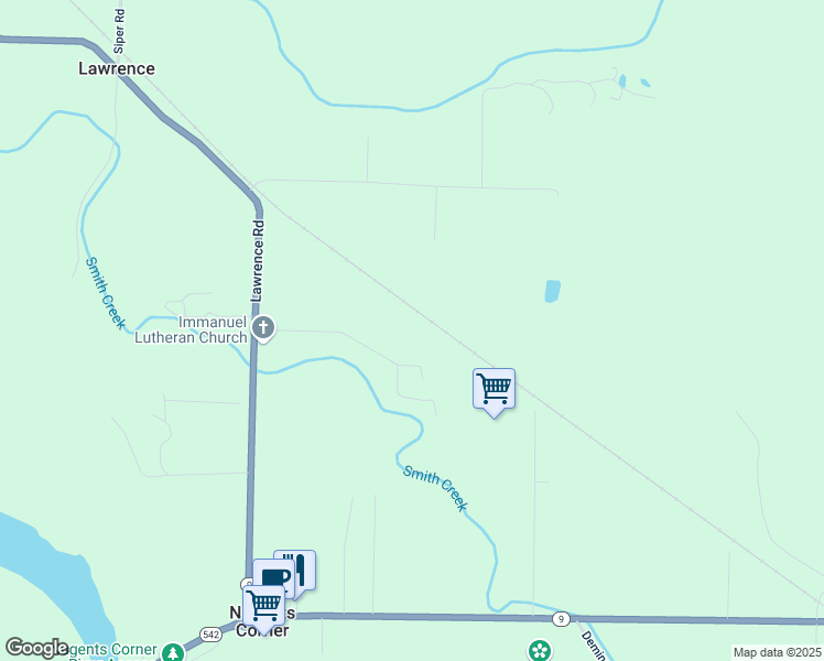 map of restaurants, bars, coffee shops, grocery stores, and more near 3792 Hatley Road in Everson