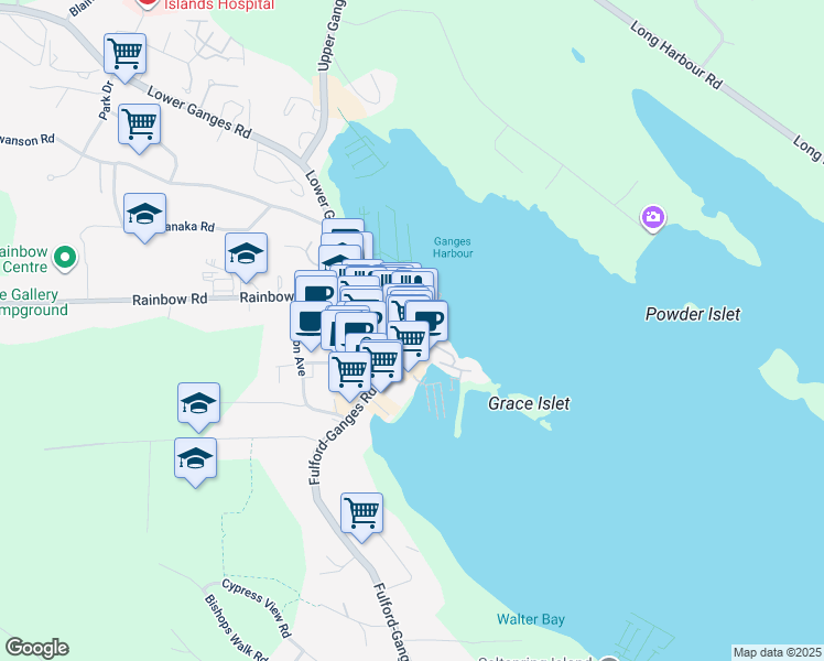 map of restaurants, bars, coffee shops, grocery stores, and more near 106 Purvis Lane in Capital