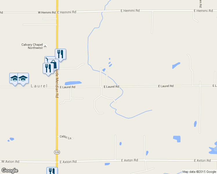 map of restaurants, bars, coffee shops, grocery stores, and more near 203 East Laurel Road in Bellingham