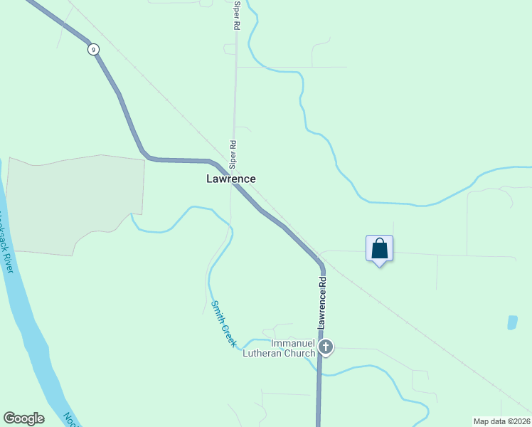 map of restaurants, bars, coffee shops, grocery stores, and more near 5942 Lawrence Road in Everson