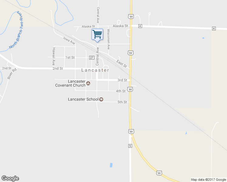 map of restaurants, bars, coffee shops, grocery stores, and more near 206 4th Street in Lancaster