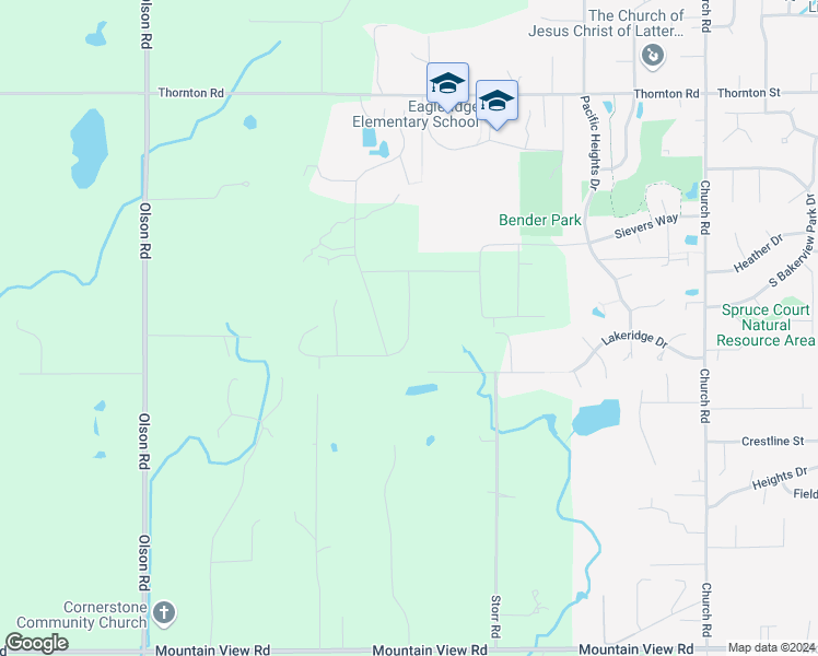 map of restaurants, bars, coffee shops, grocery stores, and more near Jenjar Avenue in Ferndale