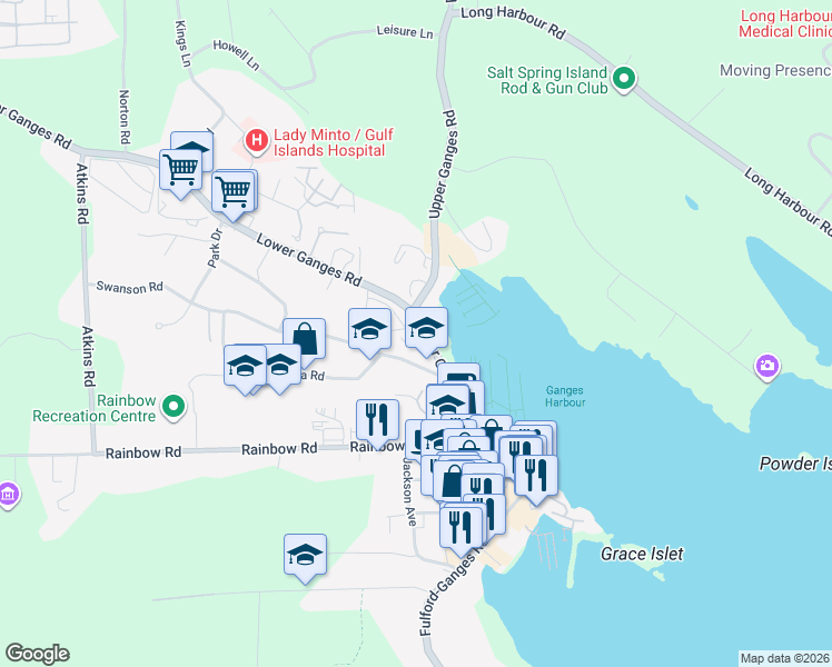 map of restaurants, bars, coffee shops, grocery stores, and more near 120 Park Drive in Capital