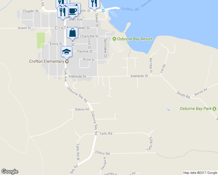 map of restaurants, bars, coffee shops, grocery stores, and more near 7964 Northview Drive in Duncan