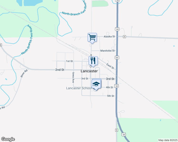 map of restaurants, bars, coffee shops, grocery stores, and more near 110 Central Avenue in Lancaster