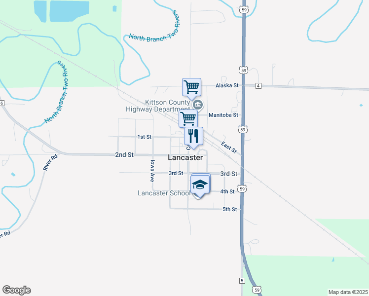 map of restaurants, bars, coffee shops, grocery stores, and more near 110 Central Avenue in Lancaster