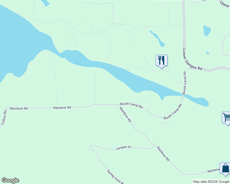 map of restaurants, bars, coffee shops, grocery stores, and more near 730 Rainbow Road in Saltspring Island