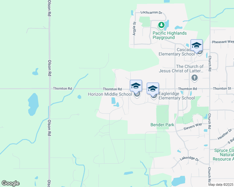 map of restaurants, bars, coffee shops, grocery stores, and more near 6080 Monument Drive in Ferndale