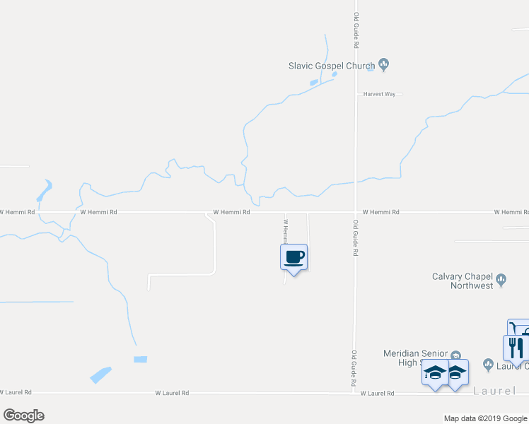 map of restaurants, bars, coffee shops, grocery stores, and more near 413 West Hemmi Road in Bellingham