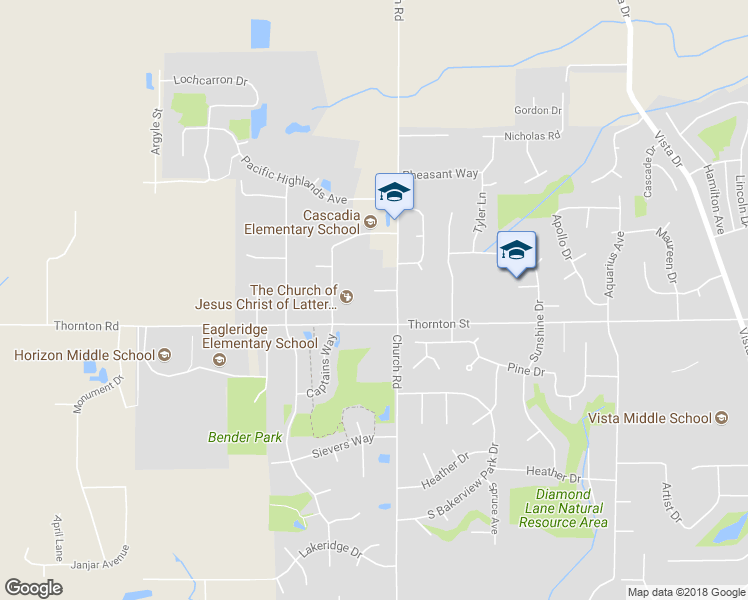 map of restaurants, bars, coffee shops, grocery stores, and more near 2517 Scott Court in Ferndale