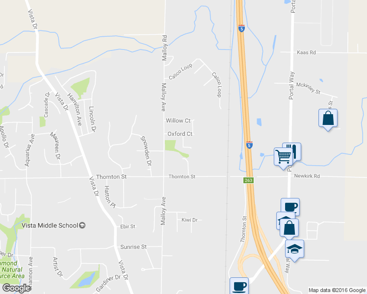 map of restaurants, bars, coffee shops, grocery stores, and more near 6100 Unrein Drive in Ferndale
