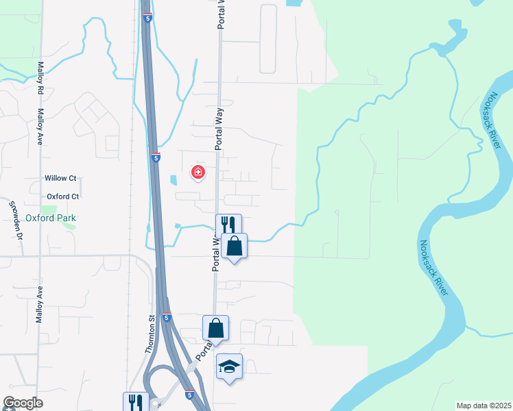 map of restaurants, bars, coffee shops, grocery stores, and more near 1855 Billie Court in Ferndale