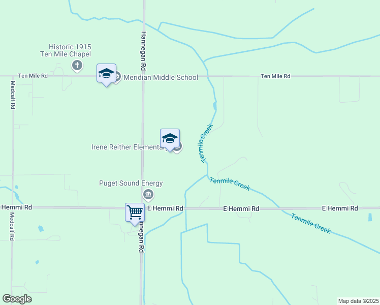 map of restaurants, bars, coffee shops, grocery stores, and more near 960 East Hemmi Road in Everson
