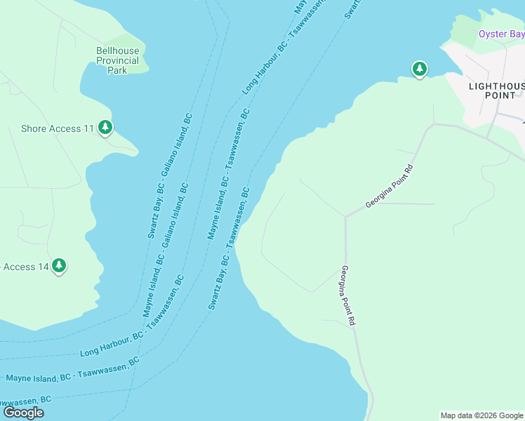 map of restaurants, bars, coffee shops, grocery stores, and more near 263 Laura Point Road in Mayne Island