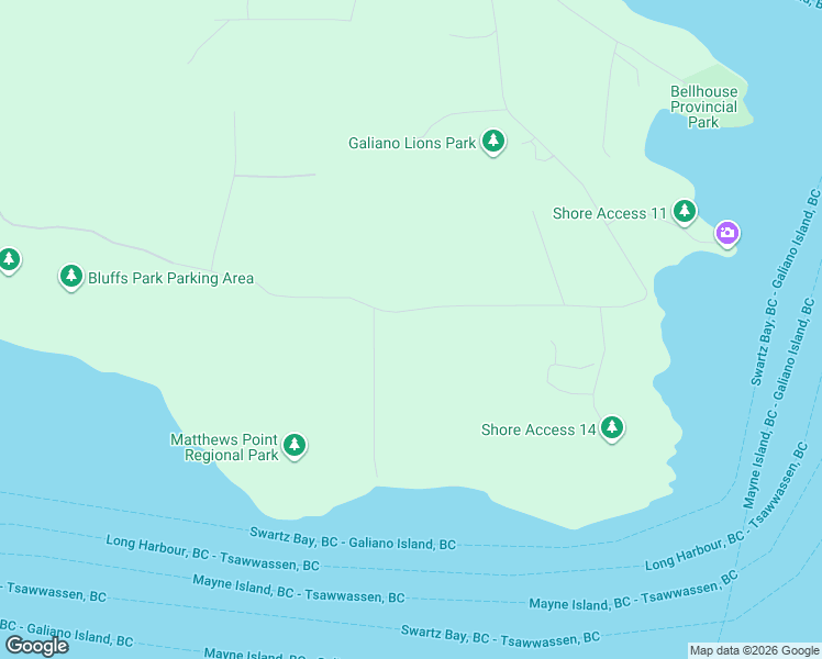 map of restaurants, bars, coffee shops, grocery stores, and more near 684 Bluff Road in Mayne Island