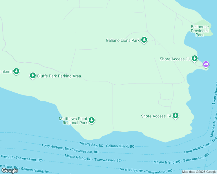 map of restaurants, bars, coffee shops, grocery stores, and more near 771 Bluff Road in Mayne Island