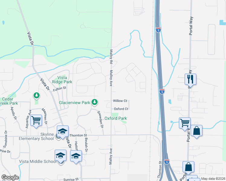 map of restaurants, bars, coffee shops, grocery stores, and more near 6216 Malloy Avenue in Ferndale