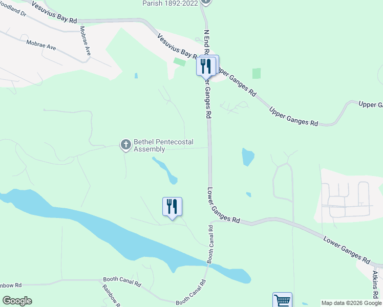 map of restaurants, bars, coffee shops, grocery stores, and more near 130 Baker Road in Capital