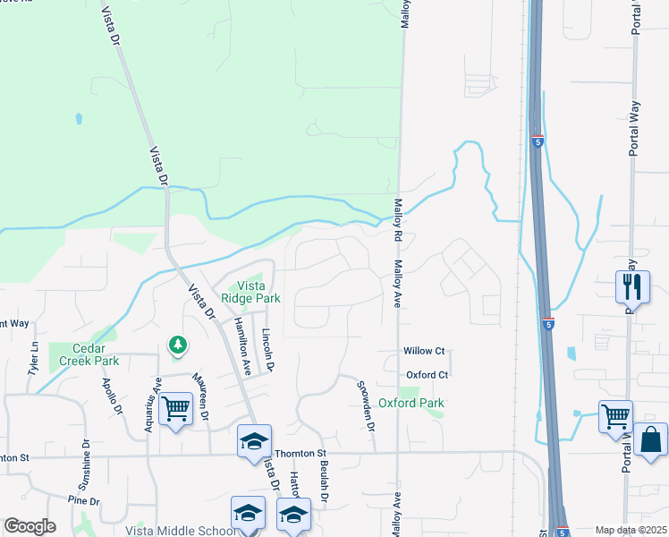 map of restaurants, bars, coffee shops, grocery stores, and more near 6233 Fernridge Court in Ferndale
