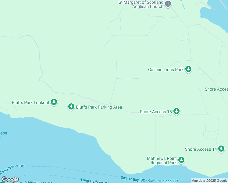 map of restaurants, bars, coffee shops, grocery stores, and more near 187 Warbler Road South in Mayne Island