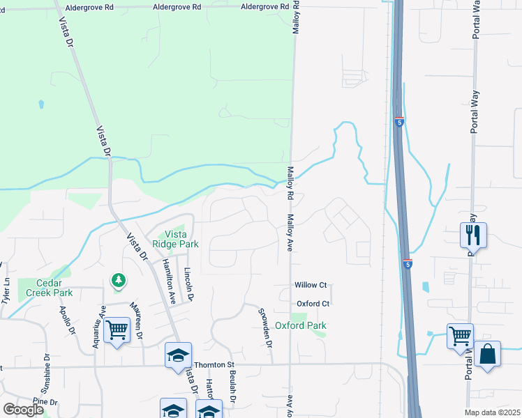 map of restaurants, bars, coffee shops, grocery stores, and more near 6251 Fernridge Drive in Ferndale