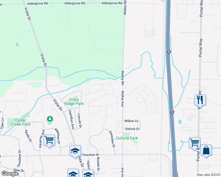 map of restaurants, bars, coffee shops, grocery stores, and more near 6251 Fernridge Drive in Ferndale