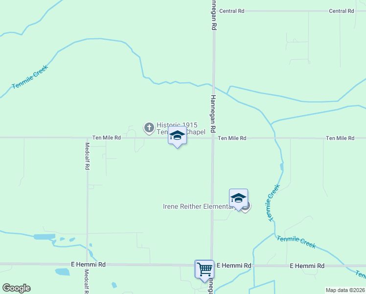 map of restaurants, bars, coffee shops, grocery stores, and more near 861 Ten Mile Road in Lynden