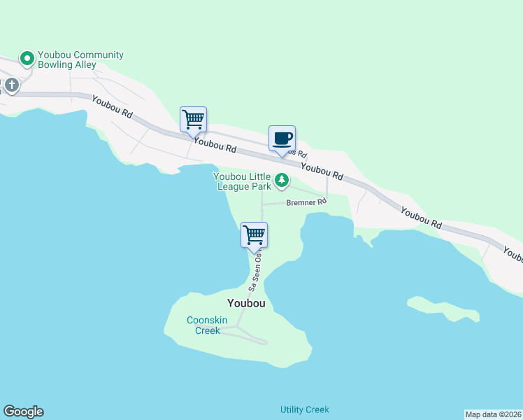 map of restaurants, bars, coffee shops, grocery stores, and more near 8389 Sa Seen Os Road in Youbou