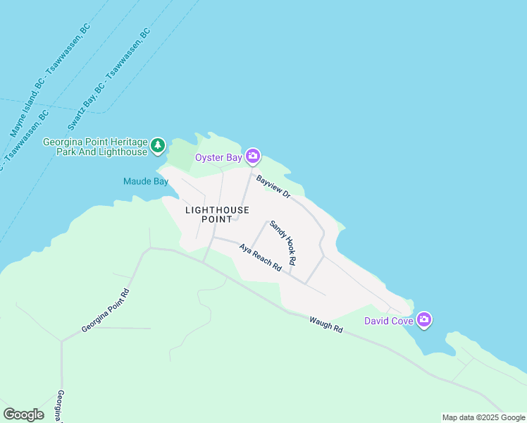 map of restaurants, bars, coffee shops, grocery stores, and more near 517 Sandy Hook Road in Mayne Island