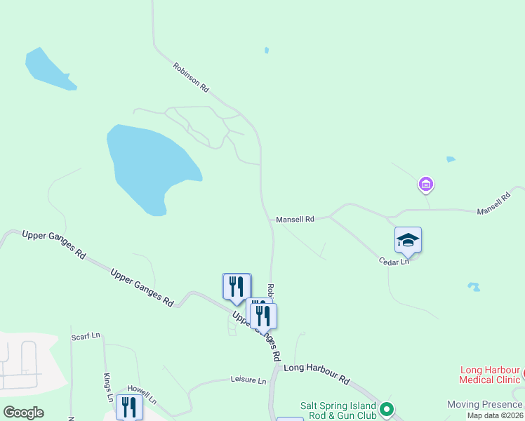 map of restaurants, bars, coffee shops, grocery stores, and more near in Galiano Island