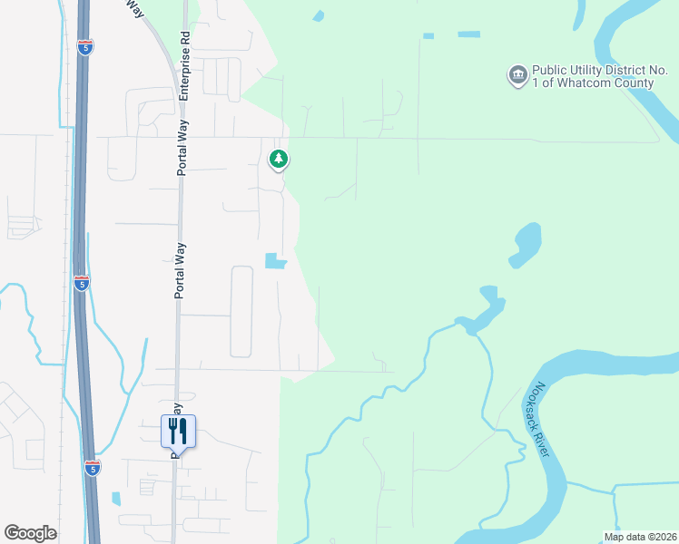 map of restaurants, bars, coffee shops, grocery stores, and more near 1776 Kaas Road in Ferndale