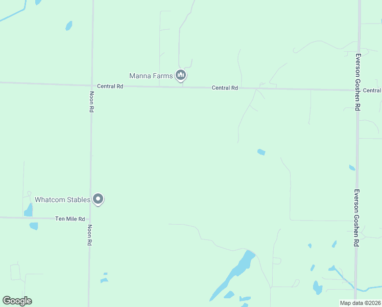map of restaurants, bars, coffee shops, grocery stores, and more near 1817 Central Road in Everson