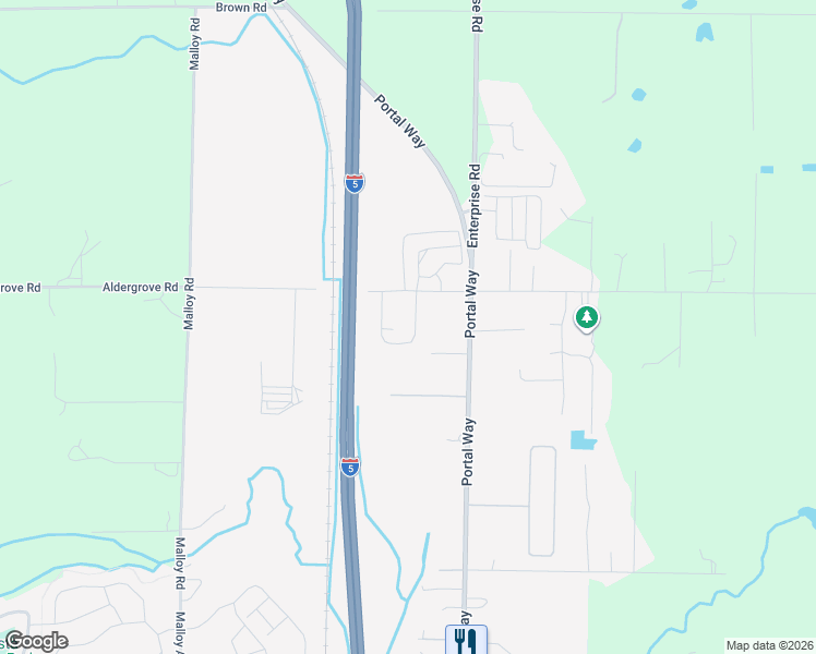 map of restaurants, bars, coffee shops, grocery stores, and more near 6470 Trigg Woods Lane in Ferndale