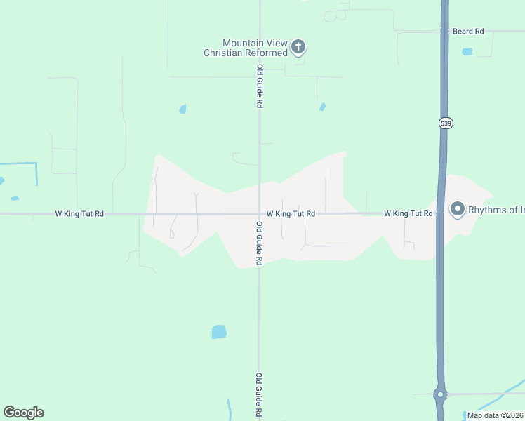 map of restaurants, bars, coffee shops, grocery stores, and more near 282 West King Tut Road in Lynden