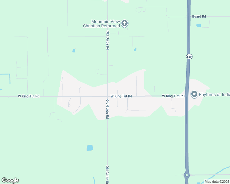 map of restaurants, bars, coffee shops, grocery stores, and more near 282 West King Tut Road in Lynden