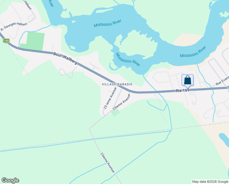 map of restaurants, bars, coffee shops, grocery stores, and more near 216 25 ieme Avenue in Dolbeau-Mistassini