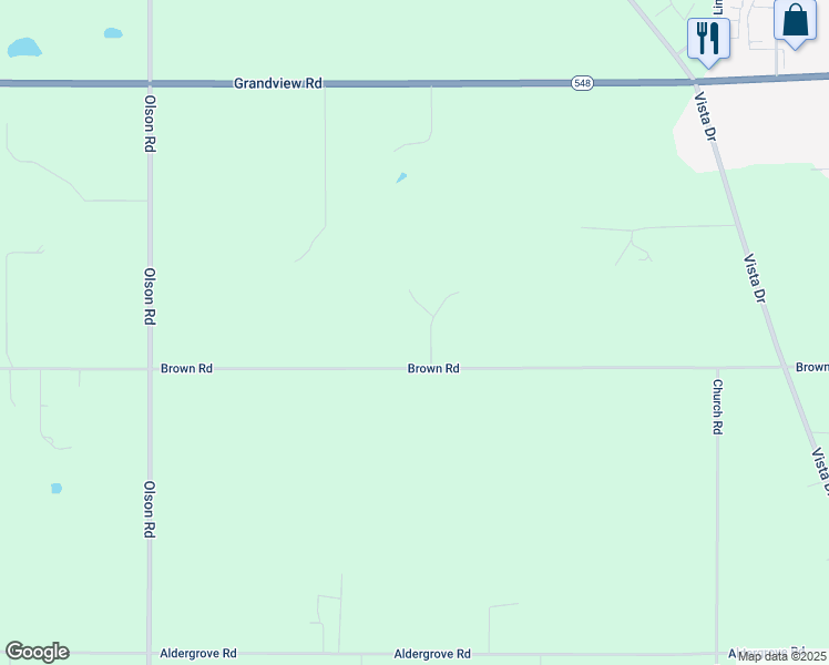 map of restaurants, bars, coffee shops, grocery stores, and more near 2700 Brown Road in Ferndale
