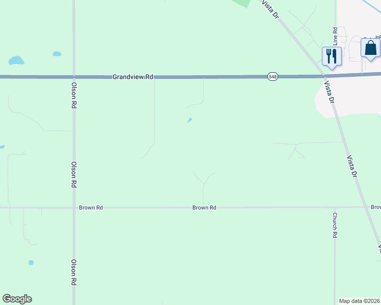 map of restaurants, bars, coffee shops, grocery stores, and more near 2704 Brown Road in Ferndale