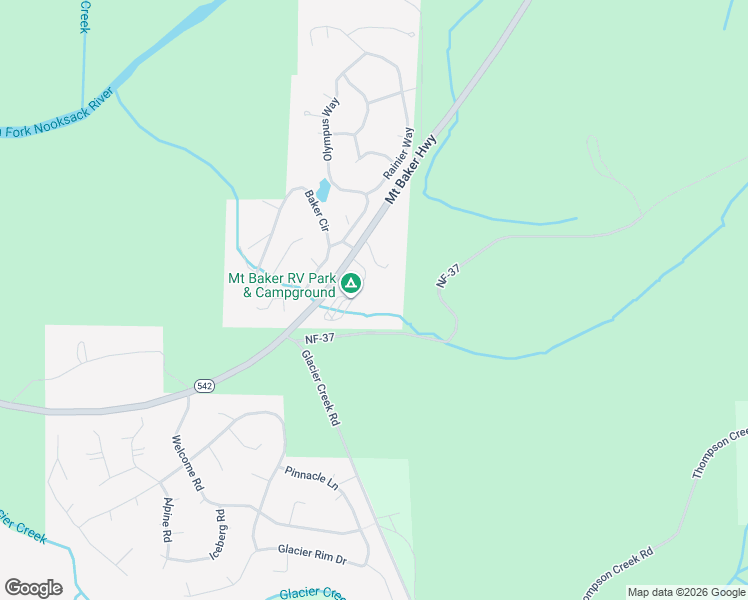 map of restaurants, bars, coffee shops, grocery stores, and more near 10433 Mount Baker Highway in Deming