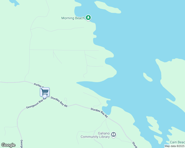 map of restaurants, bars, coffee shops, grocery stores, and more near 108 Twiss Road in Galiano Island