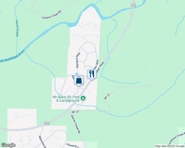 map of restaurants, bars, coffee shops, grocery stores, and more near 7026 Rainier Way in Deming