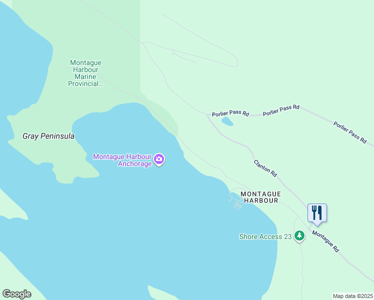 map of restaurants, bars, coffee shops, grocery stores, and more near 479 Montague Park Road in Galiano Island