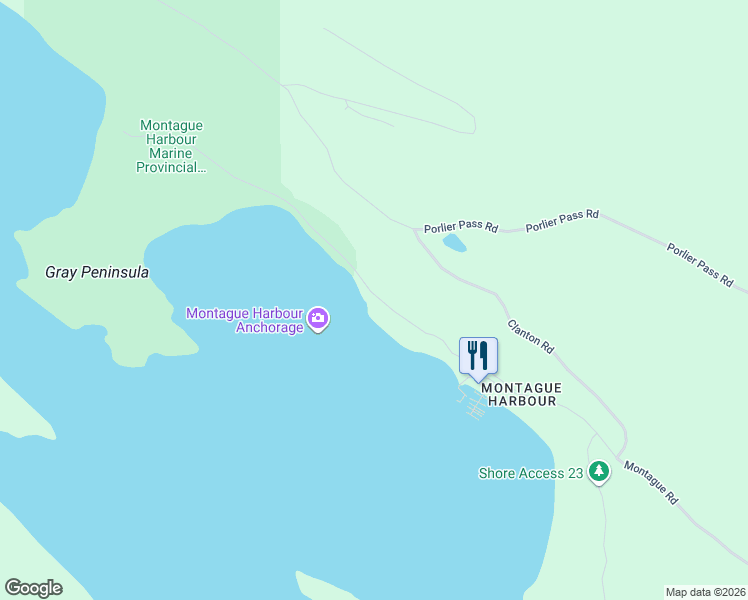 map of restaurants, bars, coffee shops, grocery stores, and more near 479 Montague Park Road in Galiano Island