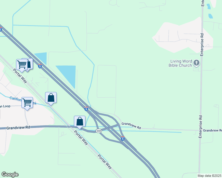 map of restaurants, bars, coffee shops, grocery stores, and more near 2112 Buchanan Loop in Ferndale