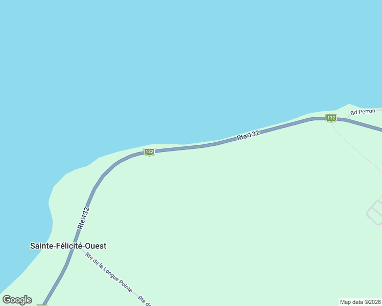 map of restaurants, bars, coffee shops, grocery stores, and more near 65 Route 132 Ouest in Sainte-Fã©Licitã©